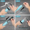 SHALL Mini Grease Gun Kit (3.52OZ, 3000PSI) with Accessories: 2x