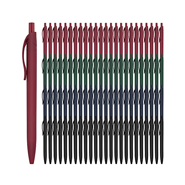 Deegtran Pens Bulk, 200 Pack No Bleed Pink Barrel Click