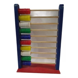 D. Imprehispanica Ábaco Horizontal Madera Matemático Con 100pz Fichas Plástico