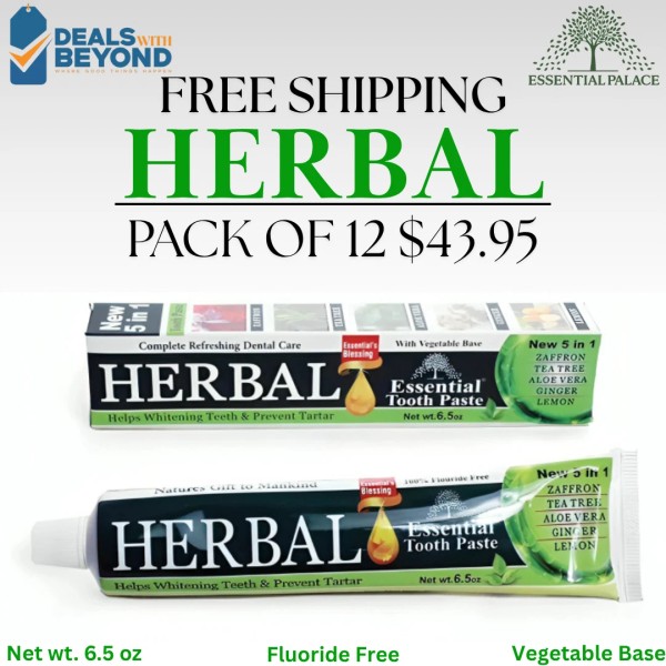 Essential Palace 12 pack Herbal Toothpaste Essential Palace 5 in