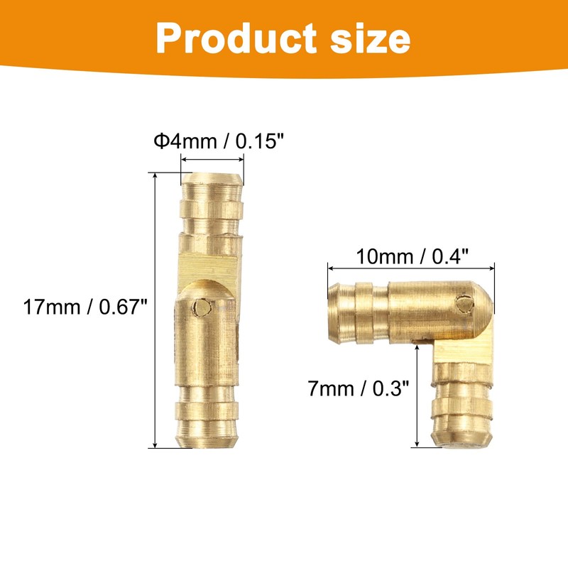 sourcing map 50Pcs Invisible Barrel Hinges, 4x17mm Brass Concealed Hinge,