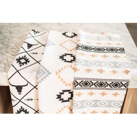 Desert Aqua || Paquete de 3 || Not Your Ordinary Kitchen Toallas || Extremadamente absorbentes || Toallas de cocina || Microfibra de tela de gofre premium || Paños de cocina || HangLoop || Paños de