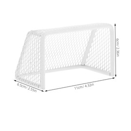 TOYANDONA Miniature Soccer Goal for Dollhouse Indoor Mini Soccer Frame for Soccer Party Games and Fish Tank Decorations