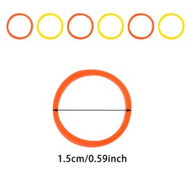 ONLYKXY 400pcs Natural Rubber Bands,15mm/0.6inch Soft Elastic Bands Hair Ties for Hair Braids Hair Mini Rubber Ring (Multi-Light Color)