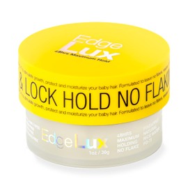 Lux Collection Edge Control Gel for 4C Hair – 48 Hour Maximum Hold Edge Control, Edge Lux with Castor Oil, Keratin & Biotin, Non-Flaking Styling Gel (1 Ounce, Pineapple)