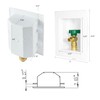 EFIELD Push-fit Pre-Assembled Ice Maker Outlet Box, 1/2-Inch Push-Fit Connection