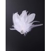 Aimimier 1920s Flapper White Feather Headpiece Crystal Feather Hair Clip