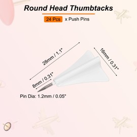 PATIKIL Airplane Push Pin, 24 Pcs Decorative Metal Push Pin Cute Aircraft Thumb Tacks for Bulletin Board Map Photo Home Office Decor, White