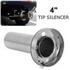 Aramox Car Exhaust Silencer, Adjustable Removable Stainless Steel Round Head