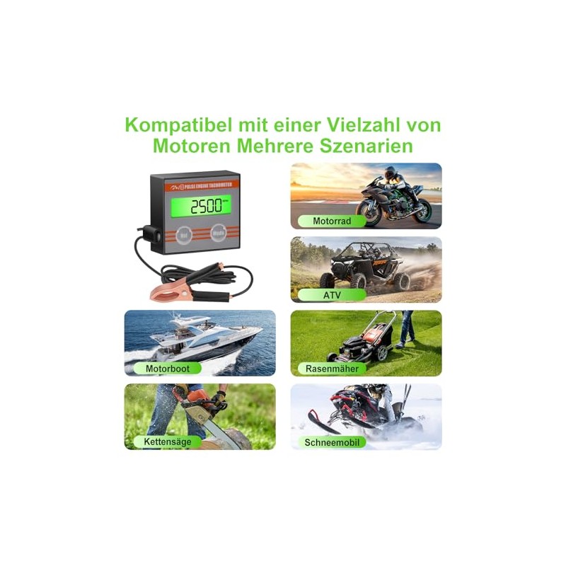 Tachometer Chainsaw, Suitable for 2 Stroke/4 Stroke Small Engines, Mini