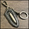 White Fang AZ171 Keychain, Keyring, Leather, Bullet, Cool, Retro Charm,