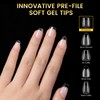 BORN PRETTY Nail Tips, 288 pcs, Ultra Thin, Clear, Sanding,