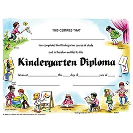 HAYES SCHOOL PUBLISHING Kindergarten Diploma, 8.5" x 11", Pack of 30 Multi