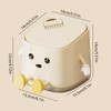 Desktop Trash Can with Lid, Tiny Desk Trash Can, Narrow