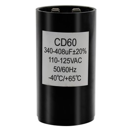 Motor Start Capacitor 340-408uF MFD 110-125V AC Universal Capacitor for Electric Motor, 1-7/16 in Wide 3-3/8 in Height CON-340-110