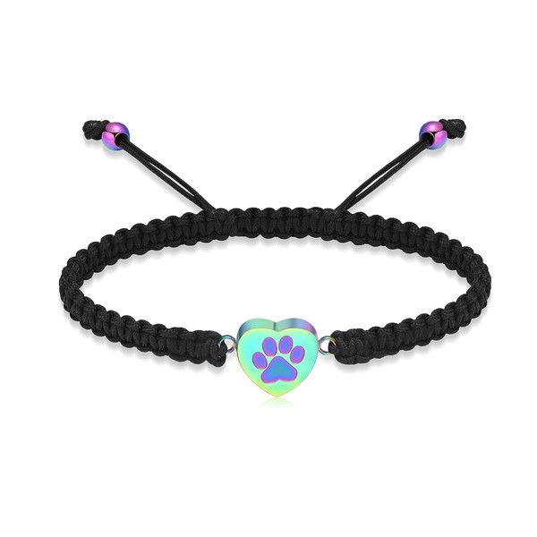 zeqingjw Urn Bracelet for Pets Ashes Heart Cremation Bangle Bracelet