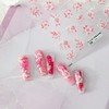 Flowers Nail Art Stickers 5D Embossed Pink Flower Nails Sticker