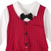 Lito Angels Baby Boys Tuxedo Romper One-Piece Gentleman Bodysuit Formal