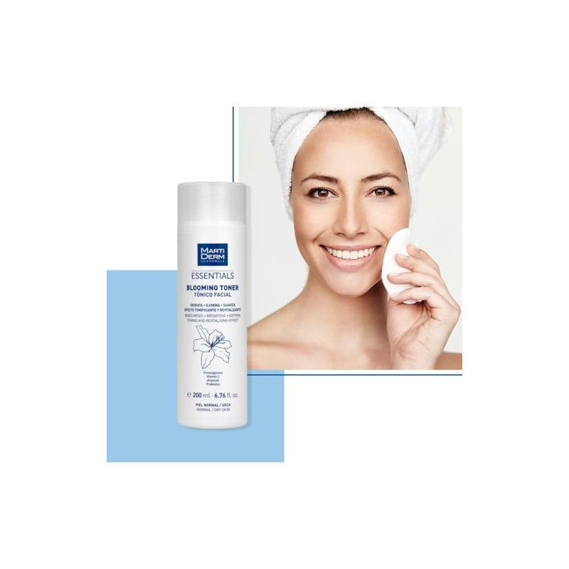 MartiDerm Blooming Toner, Ilumina, Suaviza E Hidrata, Piel Normal/Seca 200