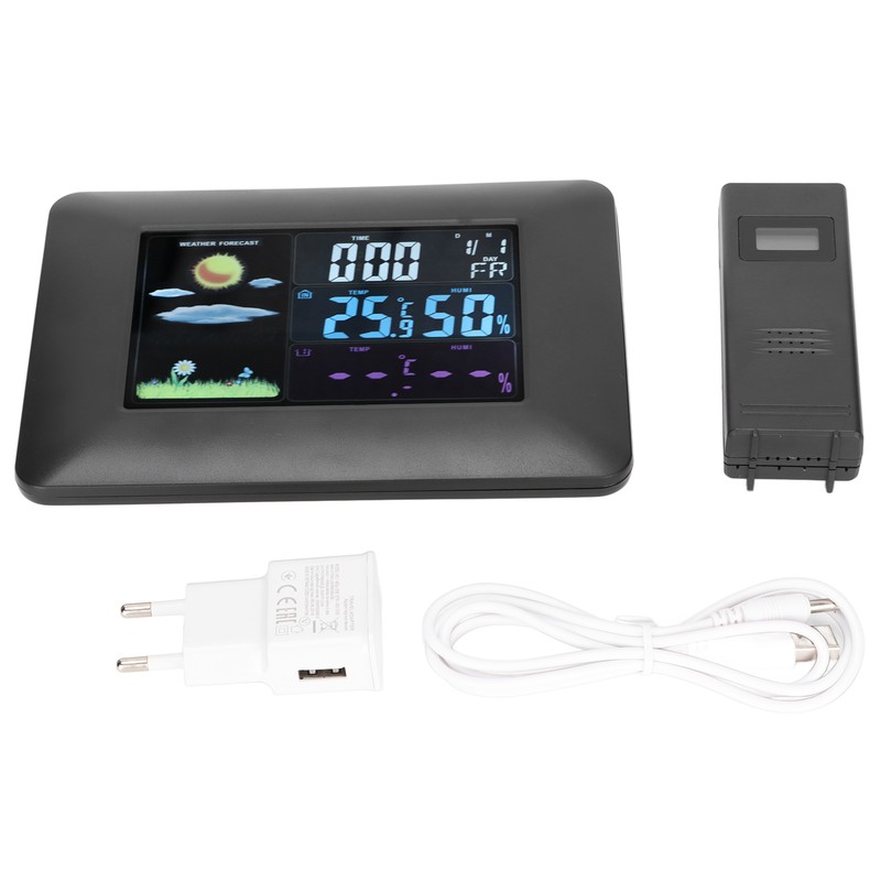 Digital Wireless Weather Station Indoor Outdoor Thermometer with Sensor Temperature