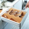 Bamboo Kitchen Drawer Organizer, Expandable Silverware Organizer, Utensil Holder, Cutlery