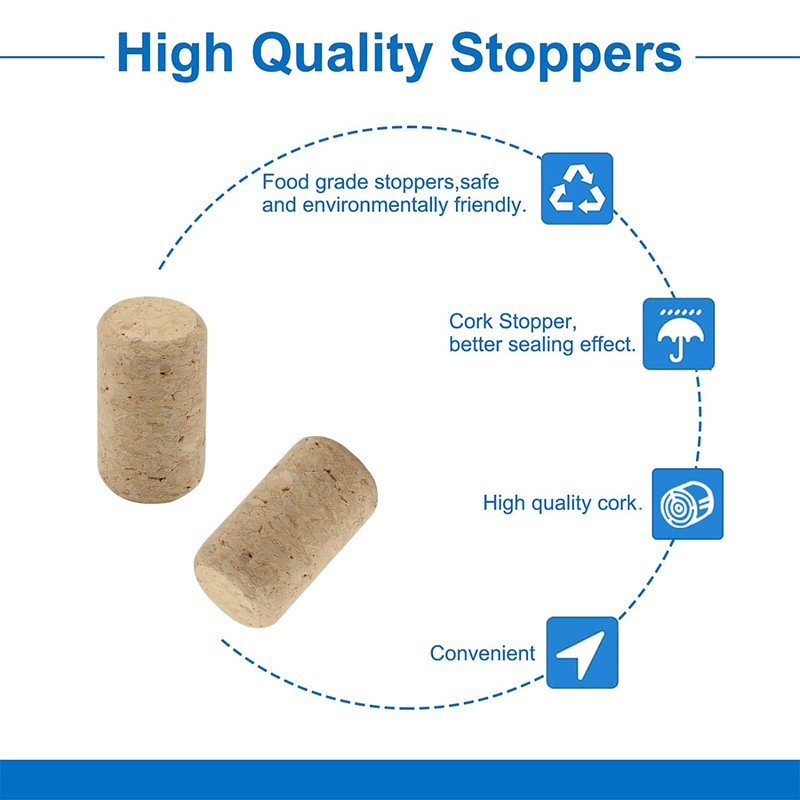 INCREWAY Wine Corks, 24 Pcs Straight Corks, Natural Wine Corks