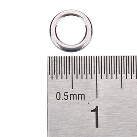 Tyenaza 50Pcs/set Stainless Steel Fishing Split Rings Lure Bait Connector Accessory 5 Sizes (L)