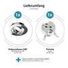 ledscom.de Circ Ceiling Mounting Frame Aluminium Pivoting Chrome (LED/Halogen/MR16/50 mm)