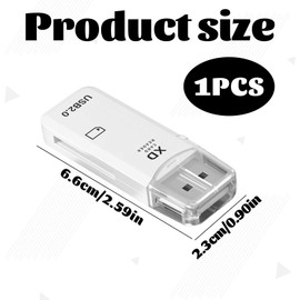 XD Card Reader,USB 2.0 128GB XD Picture Card Reader,XD Memory Card,Plug and Play Fast Card Reading for Windows Mac Os Linux Card Reader