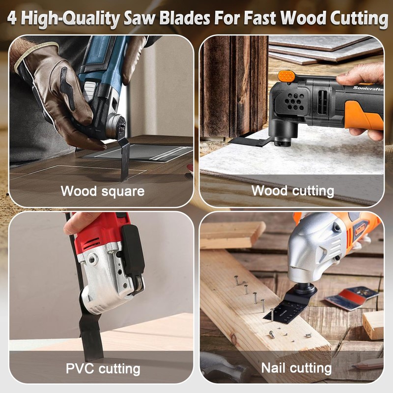 162pcs Oscillating Tool Sanding Pads Kit, 4pcs Triangle Sanding Pads,