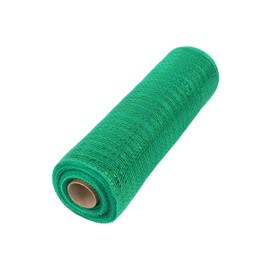 ITIsparkle 10 Inch x 10Yds Deco Poly Mesh Ribbon - Green with Green Metallic Foil