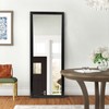 MIRUO Over The Door Wall Mirror, 43" x 18", Black,
