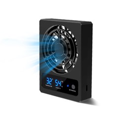 Ventilation Fan for Reptile Enclosure with Humidity Sensor and High-Temp Alarm, Dehumidifier for Rainforest Terrarium Vivarium, Improving Air Circulation For Amphibians, Reptiles, and Snakes