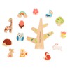 Wooden Animals Stacking Toy Colorful Improve Coordination Blocks Balancing Tree