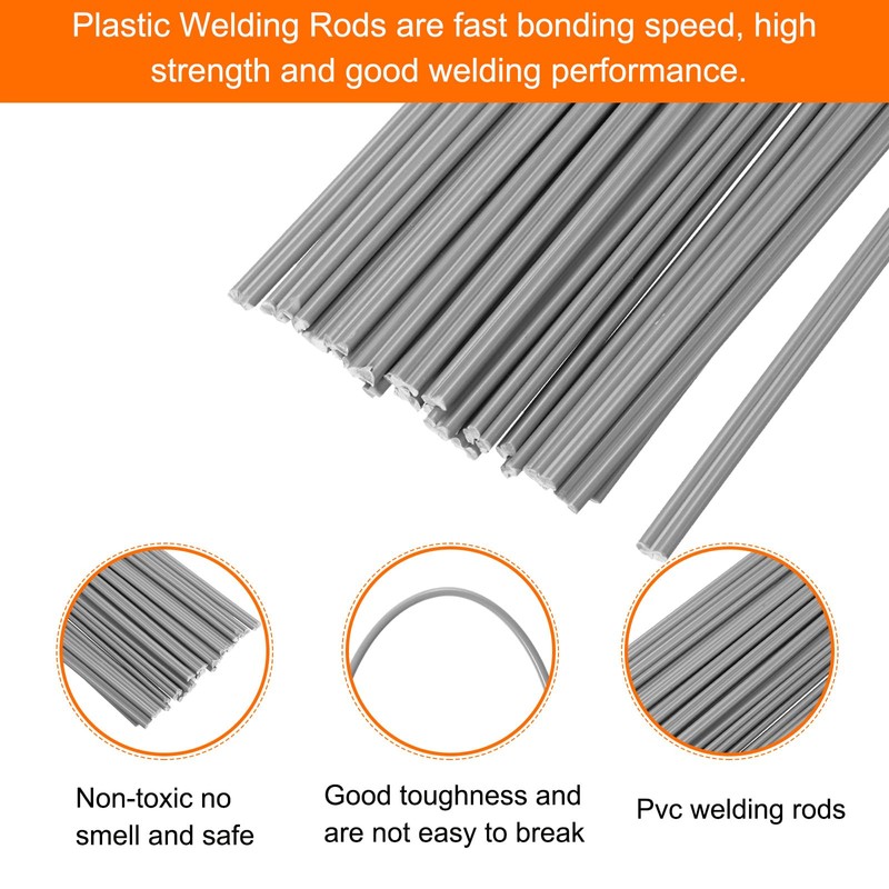 MECCANIXITY 30pcs 8 Inch Plastic Welding Rods PVC Welding Strips