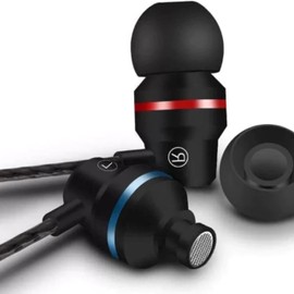 Wired In-Ear Headphones Earphones, 3.5mm Noise Isolating stereo wired earbuds With Microphone, Super Heavy Bass Headset Compatible for Interface Devices MP3 Player, Laptop Phone & Tablet (Black)