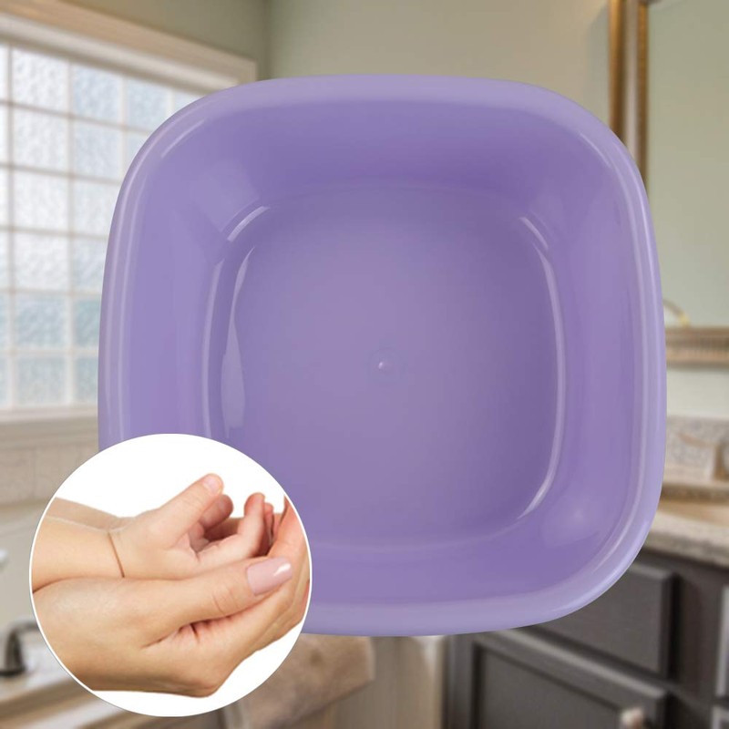 Jekiyo 8 Cuartos Palangana de Plastico (Púrpura, Amarillo, Azul)