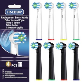 Replacement Toothbrush Heads Compatible with Oral B Pro 1000,Professional Clean,Gentle on Gums,Brush Head Refills Compatible with Oral B Braun Genius/Smart/Vitality Series,8 Pack