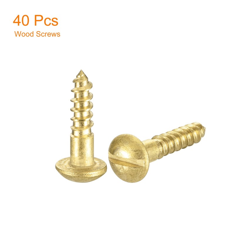 QUARKZMAN Wood Screws M2.5 x 10 mm Slotted Round Head