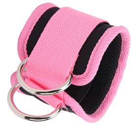 Correas de Tobillo de Fitness, Puños de Neopreno Ajustables con Doble Anillo en D, Correas de Tobillo, Correa de Polea de Gimnasio, Correa de Tobillo para Máquina de Cable, Extensiones de(Rosa)