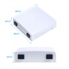 KETGUFF 2-Port Fiber Optic Terminal Junction Box, ABS Plastic, White,