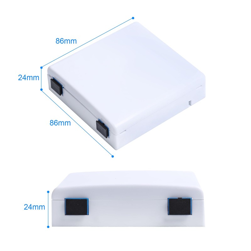 KETGUFF 2-Port Fiber Optic Terminal Junction Box, ABS Plastic, White,