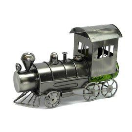 Imported Gift Depot Choo Choo Train Rail Road Metal Wine Bottle Holder Kitchen Décor