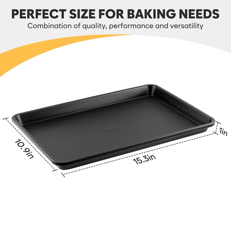 Jelly Roll Pan 15.3” x 10.9” Cookie Sheets for Baking