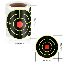 Shooting Splatter Targets Stickers,Self Adhesive Shooting Targets Paper, Reactive Target Shooting Splatter Stickers for Shooting Range, Archery Bow, Practice Training，200 Pcs/Roll 3 Inch