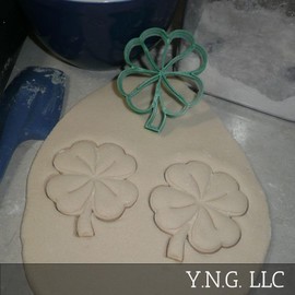 CLOVERLEAF SMALL SIZE LUCKY 4 LEAF CLOVER SHAMROCK GOOD LUCK COOKIE CUTTER MADE IN USA PR4159