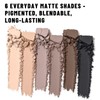 SUSIKEKI 6 Colors Mini Eyeshadow Makeup Palette with Brush Neutral