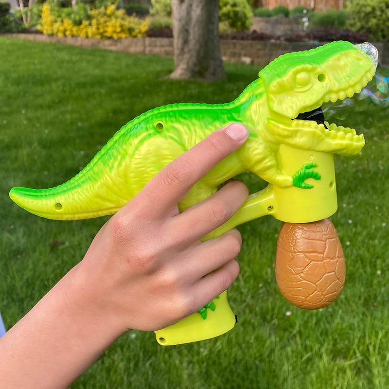 Tyrannosaurus-Rex Bubble Gun with Light, Sound and Soap Suds -