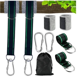 Tree Swing Hanging Straps,Granmagazz Granmagazz Safe Tree Swing Hanging Straps Kit, 1.5M/5ft Hammock Tree Straps Kit with 2 Sturdy Lock Carabiners