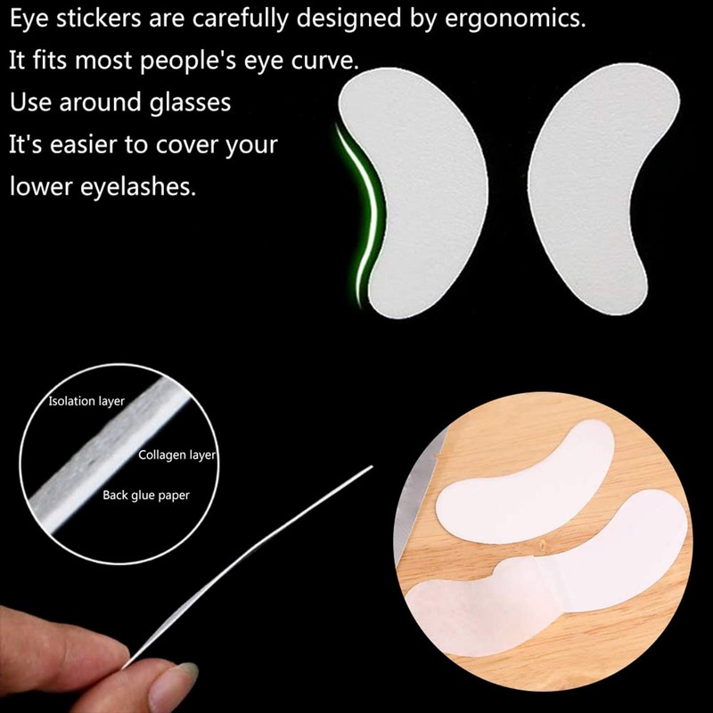 Fanshiontide 50 Pairs Eye Pads for Eyelash Extension, Eyelash Pads,